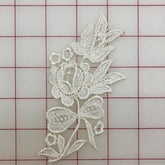 Applique - White Embroidered Flower Design Dyeable Close-Out Only One Left!